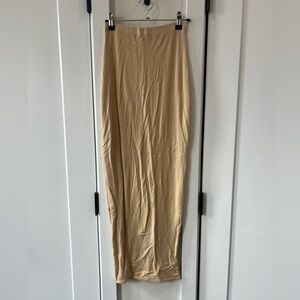 Oh Polly - Elegant Tan Maxi Skirt